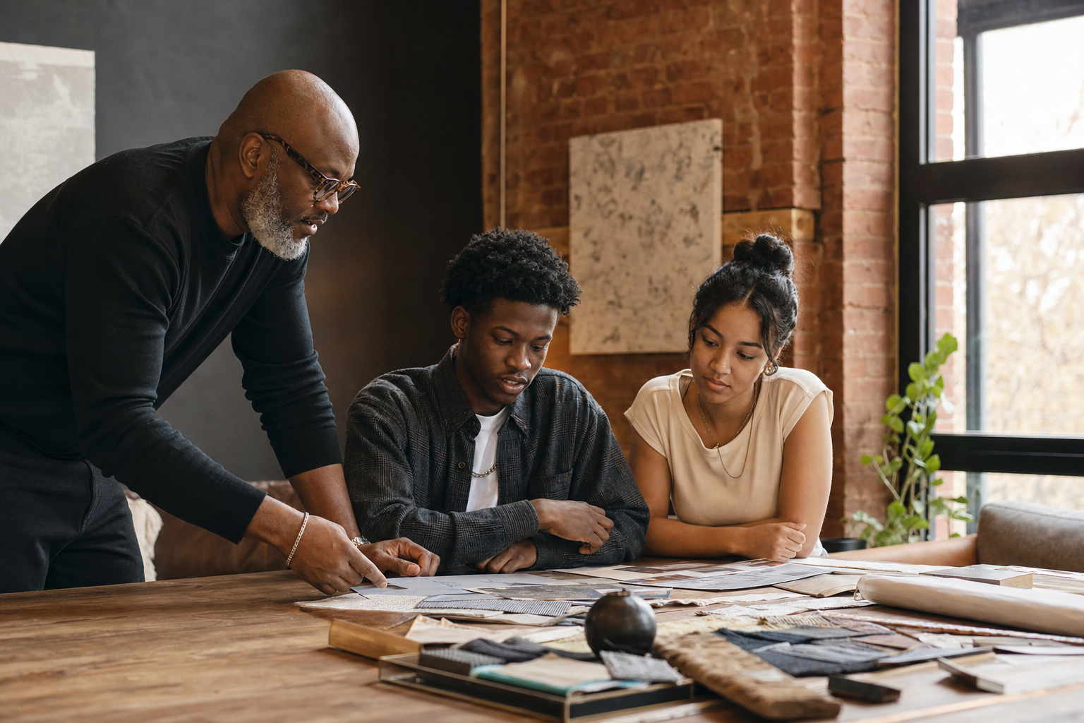 Baltimore employer and emerging professional in a supportive workplace conversation